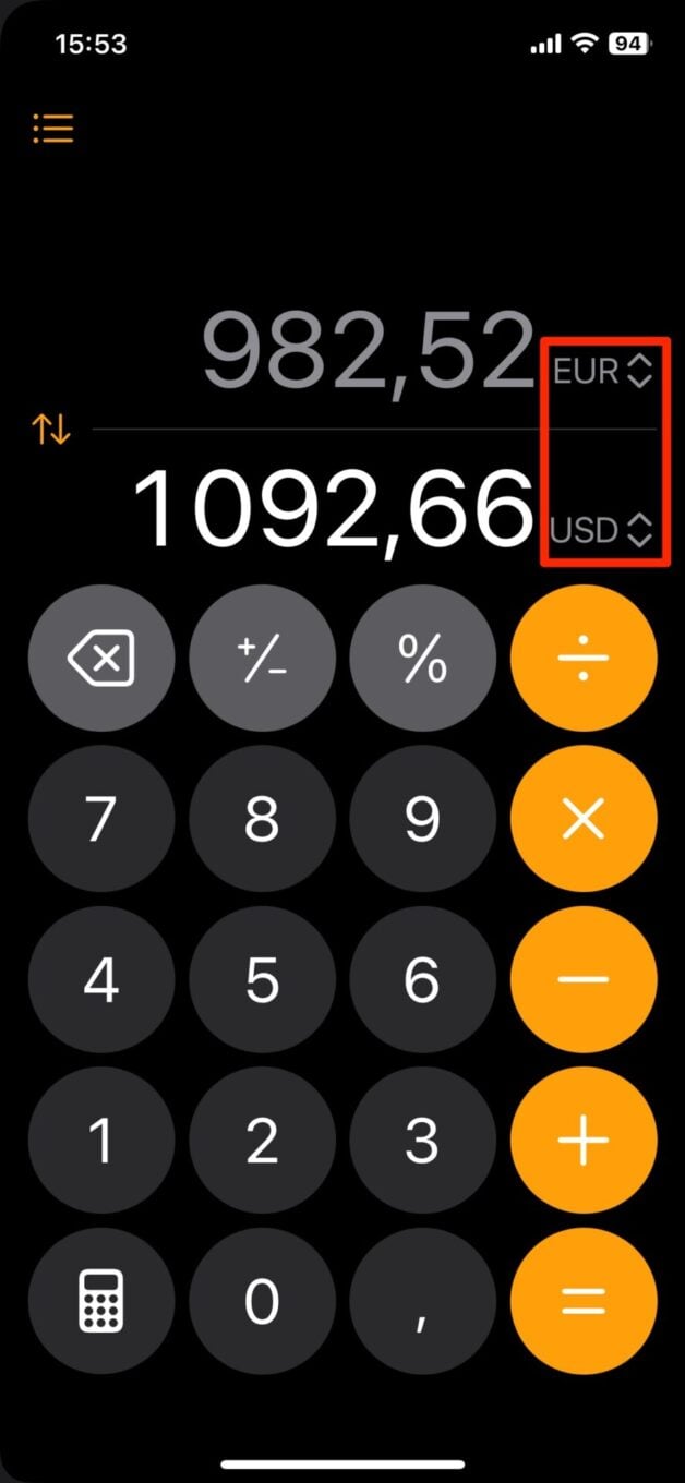 Ios 18 Calculatrice Convertir Des Devises 3