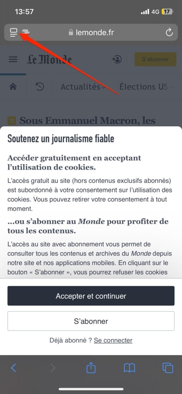 Ios 18 Safari Masquer Les éléments Gênants 1