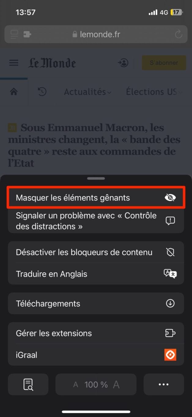 Ios 18 Safari Masquer Les éléments Gênants 2