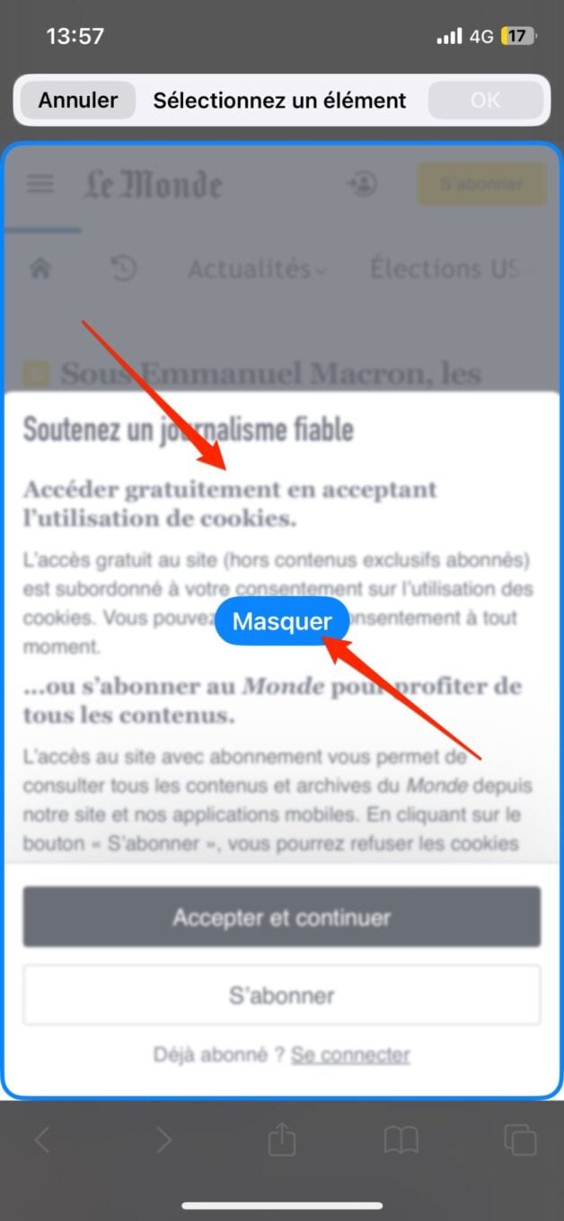 Ios 18 Safari Masquer Les éléments Gênants 3