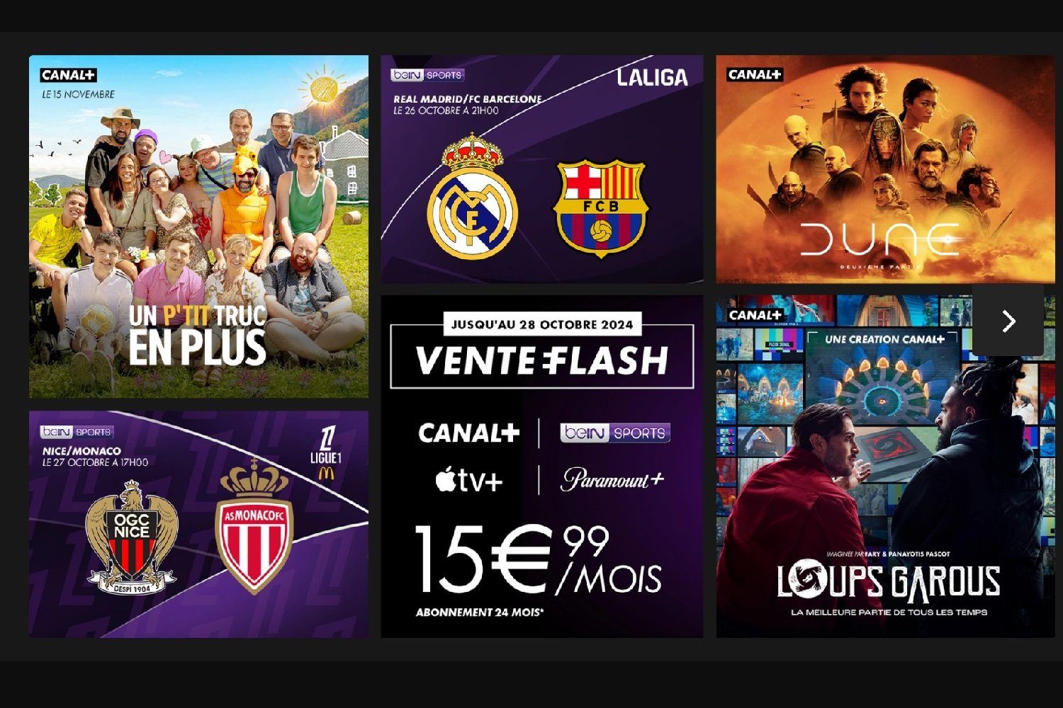 Pour 3x rien, cette offre vos donne accès à Canal+, beIN Sports, Apple TV+, Paramount+ et la TNT 