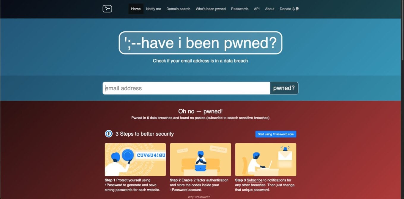 Have I Been Pwned 1