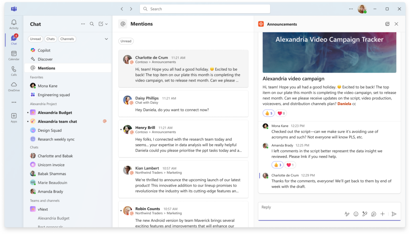 Microsoft Teams @mention