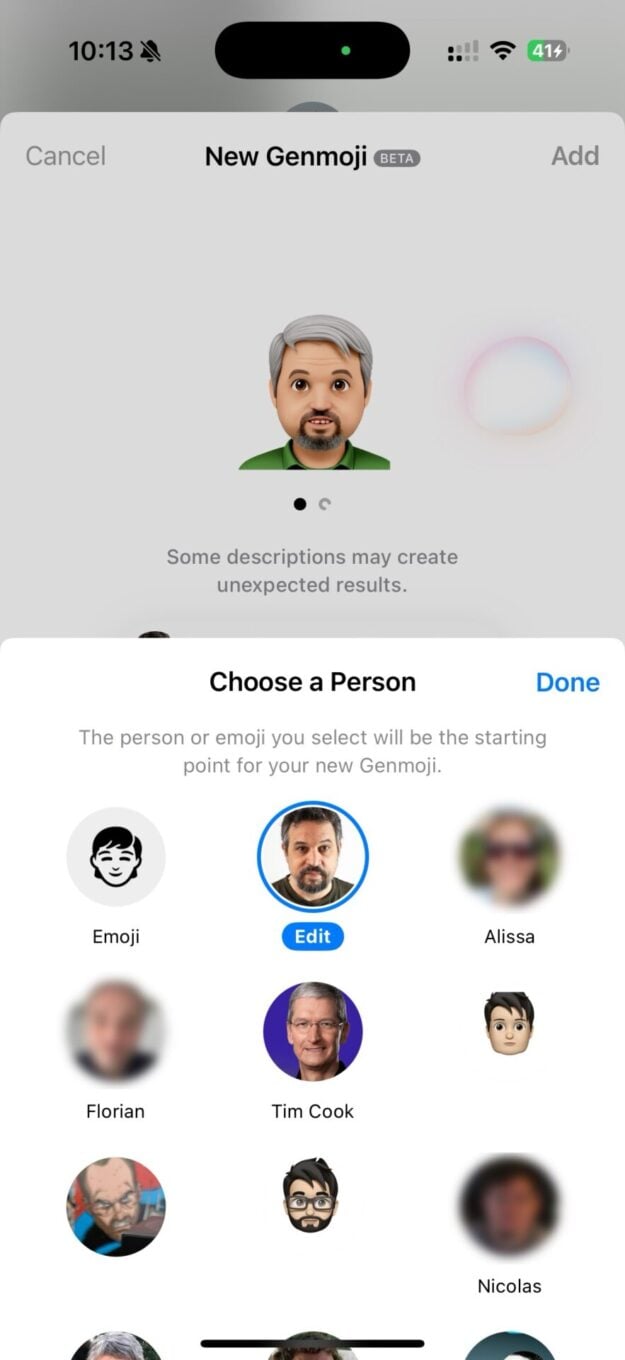 Apple Intelligence Messages Genmoji 4