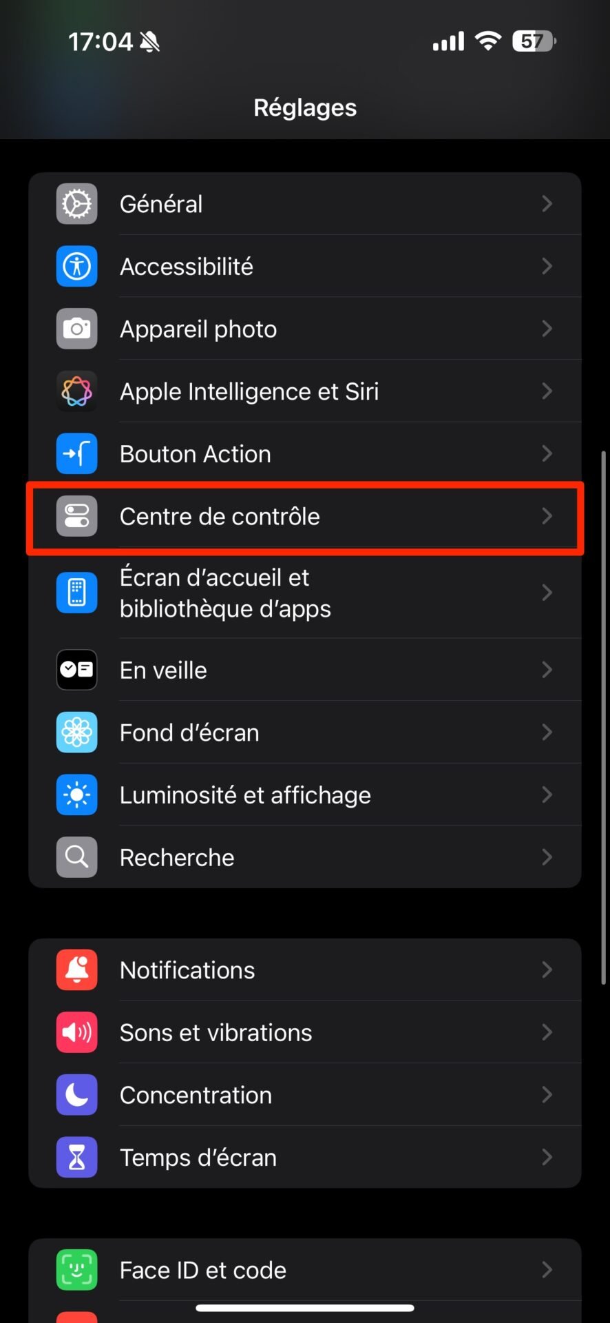 Ios 18 1 Réinitialiser Centre De Contrôle 1