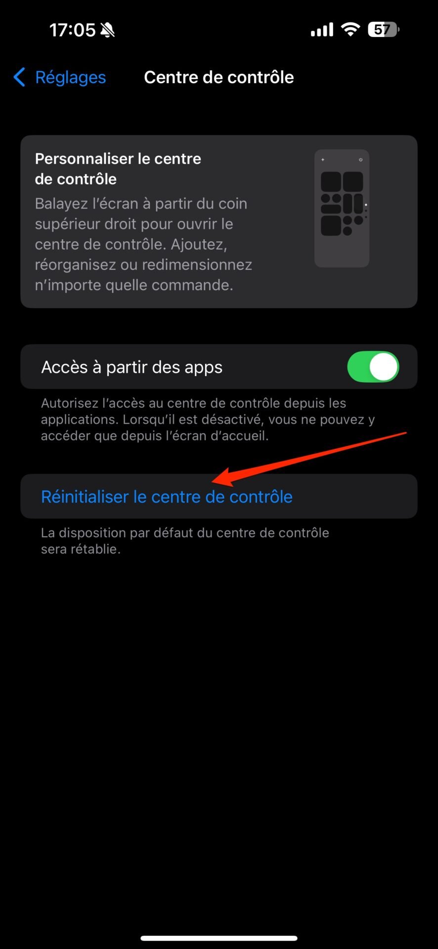 Ios 18 1 Réinitialiser Centre De Contrôle 2