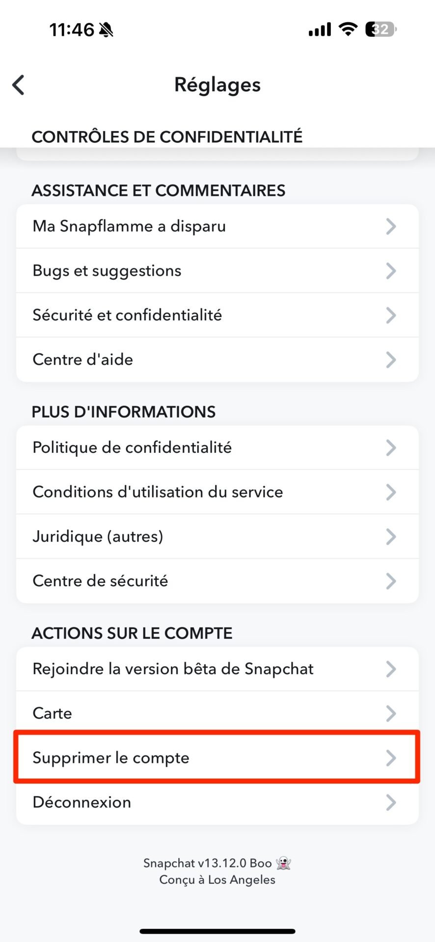 Supprimer Un Compte Snapchat 4