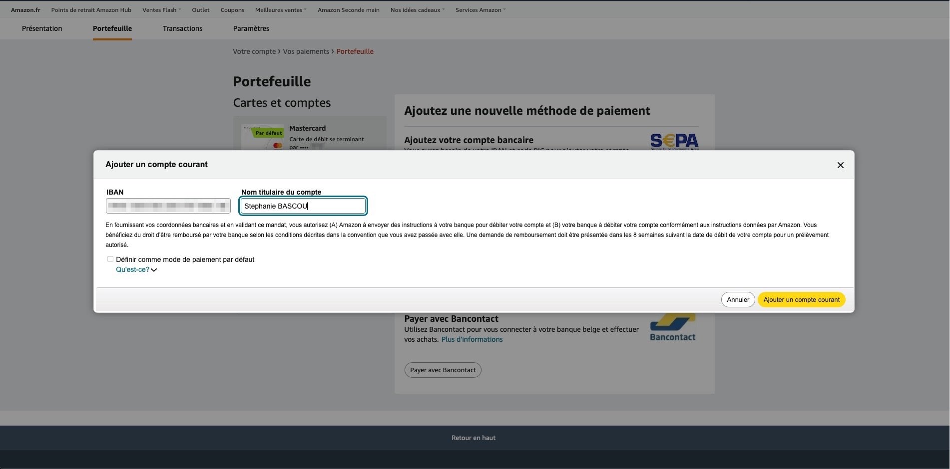 Amazon Paiement Sepa Avec Iban Frauduleux 2