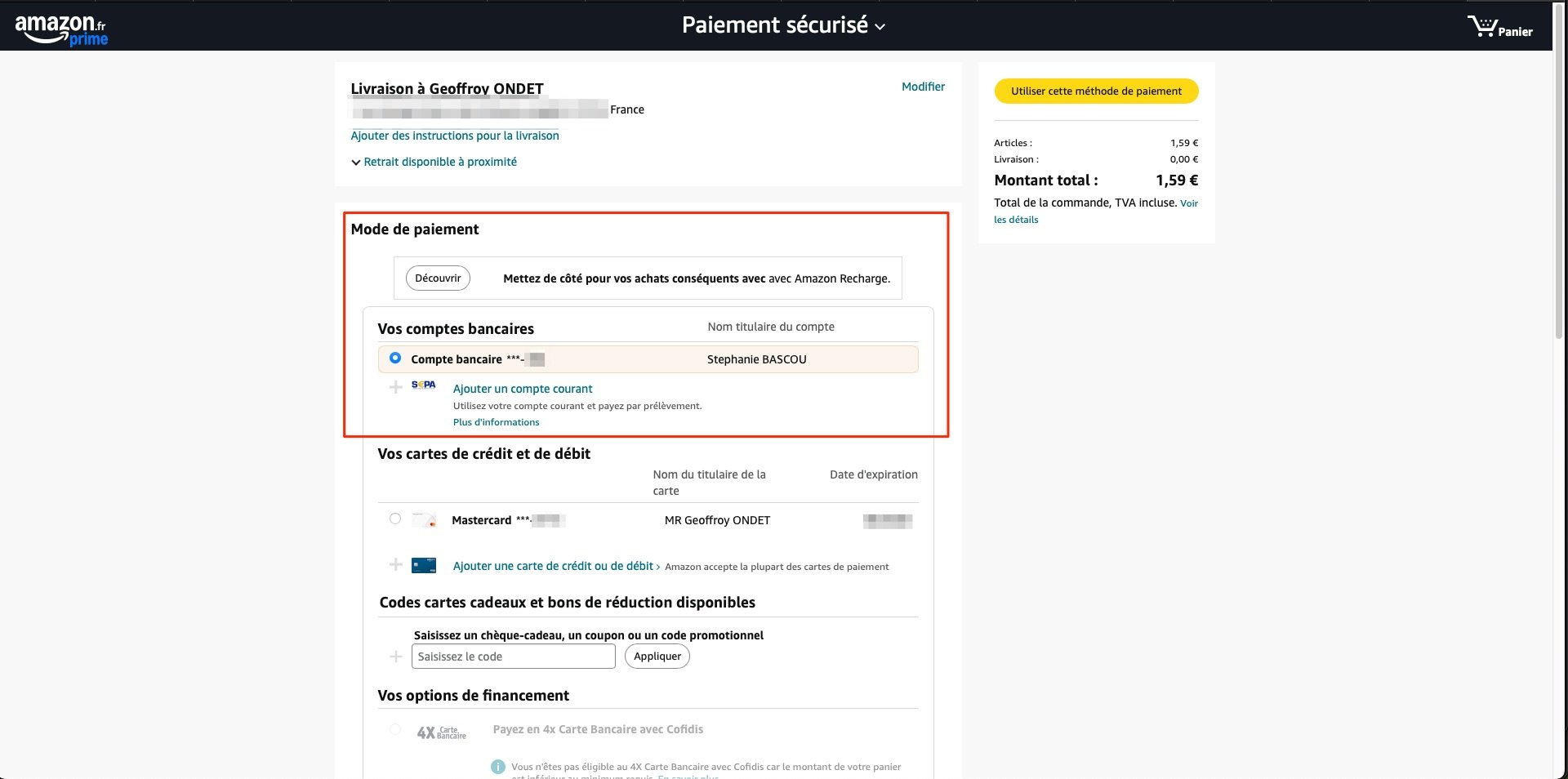 Amazon Paiement Sepa Avec Iban Frauduleux 5