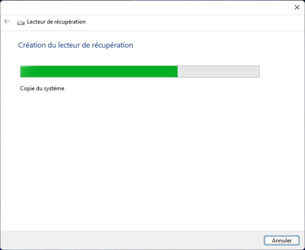Créer Un Lecteur De Récupération Windows 11 7