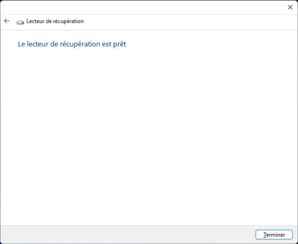 Créer Un Lecteur De Récupération Windows 11 8