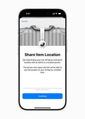 Share Item Location Apple Exemple (2)