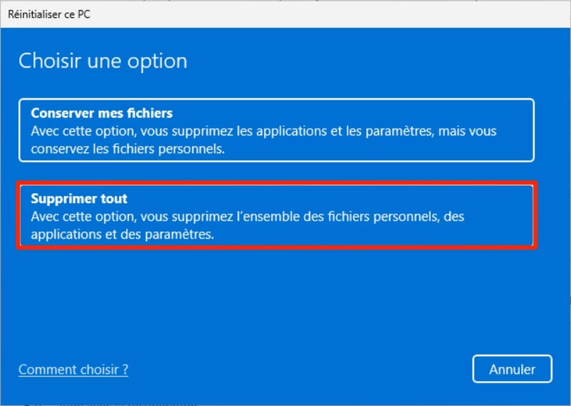 Windows 11 Réinitialiser Pc Nettoyer Disque 3