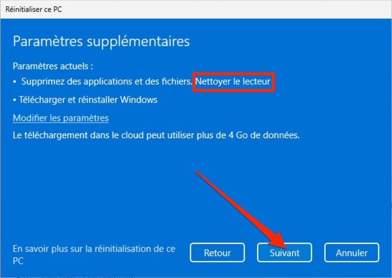 Windows 11 Réinitialiser Pc Nettoyer Disque 8