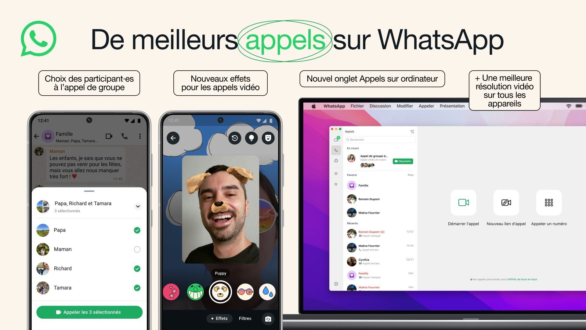 Whatsapp Nouveautes Appels Video