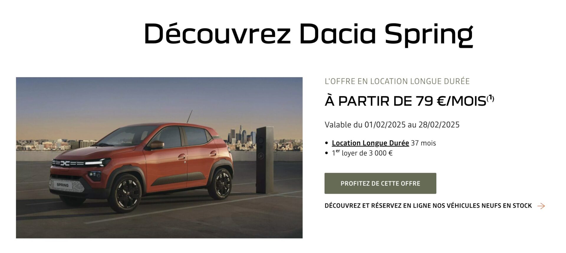 Dacia Spring Lld Financement