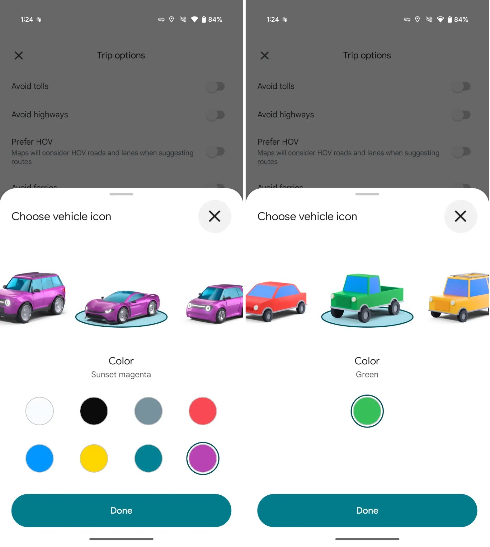 Google Maps Nouvelles Icones Vehicules