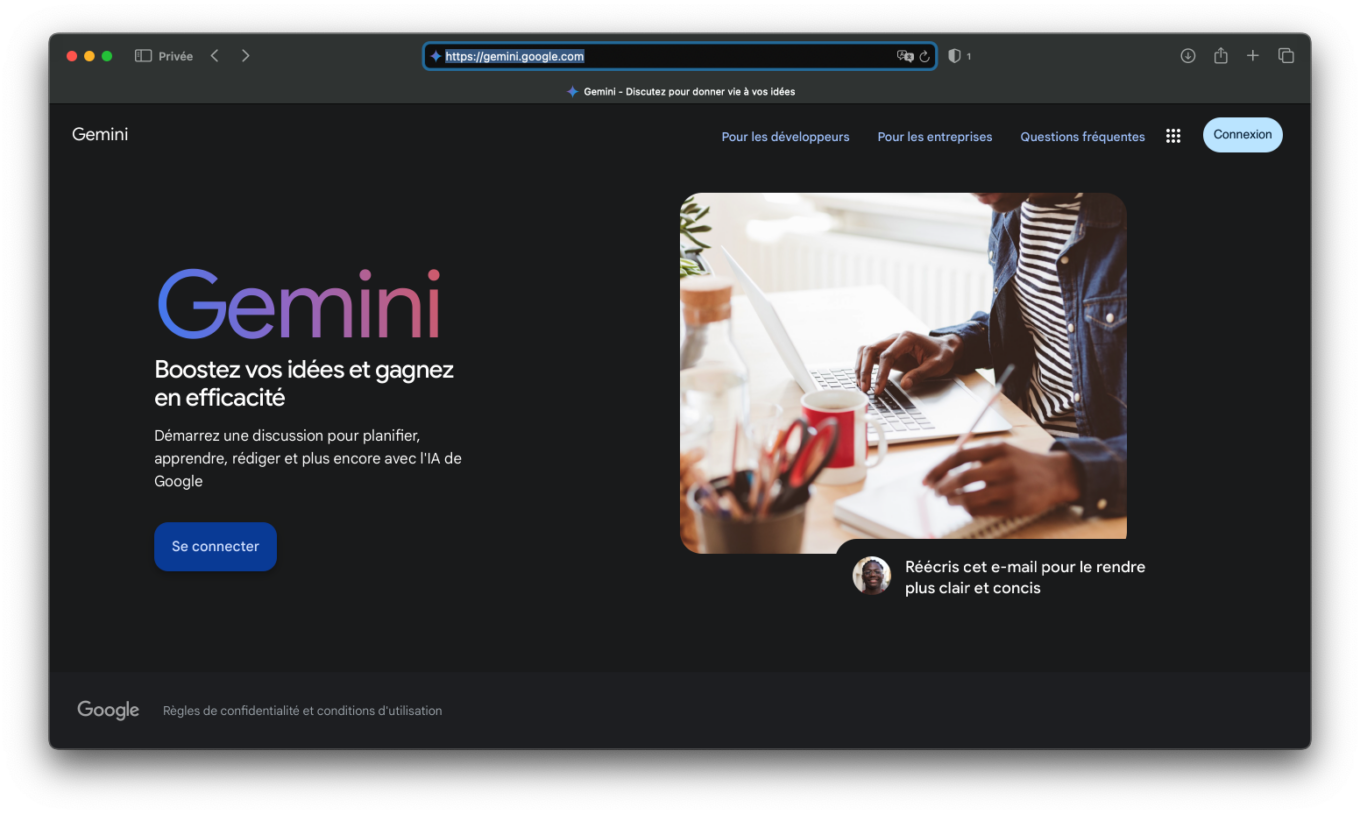 Gemini Navigation Privée Connexion Obligatoire