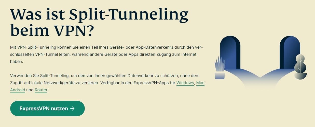 ExpressVPN Split-Tunneling VPN