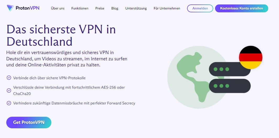 Proton VPN bestes VPN Deutschland