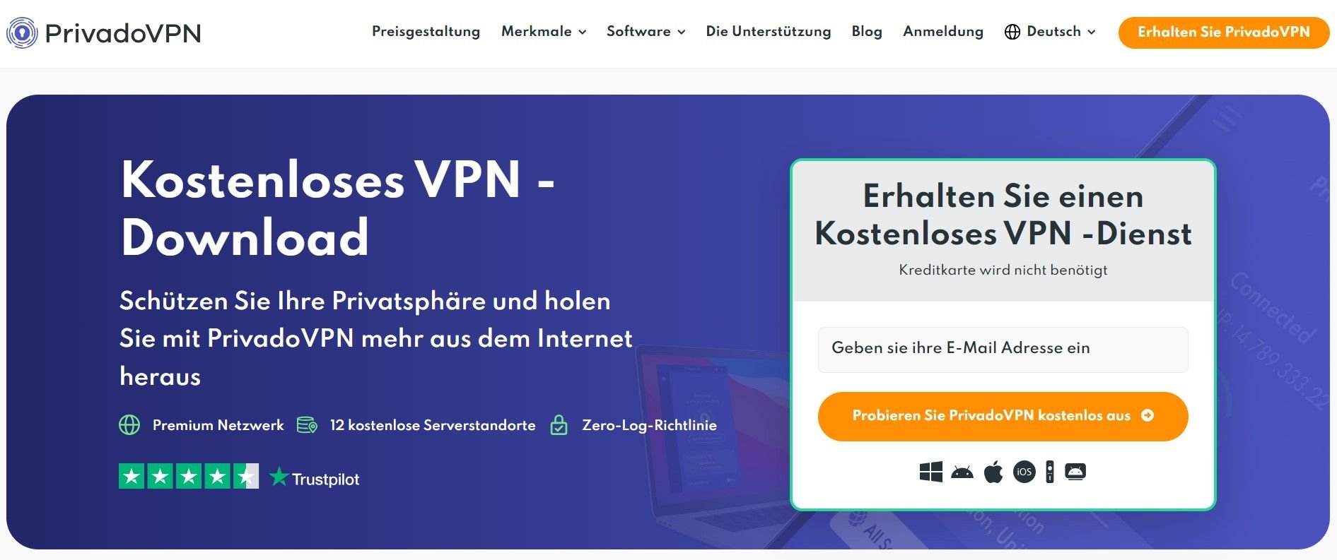 PrivadoVPN bestes kostenloses VPN Argentinien gratis