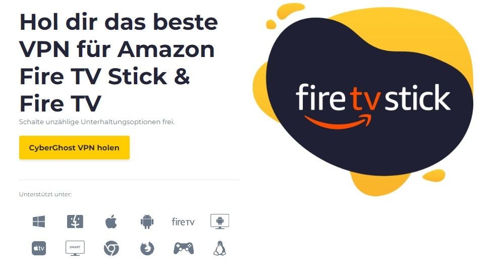 Bestes Vpn Fire Stick Tv Streaming Cyberghost