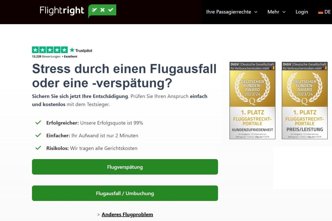 Flightright Erfahrungen Bewertung Test