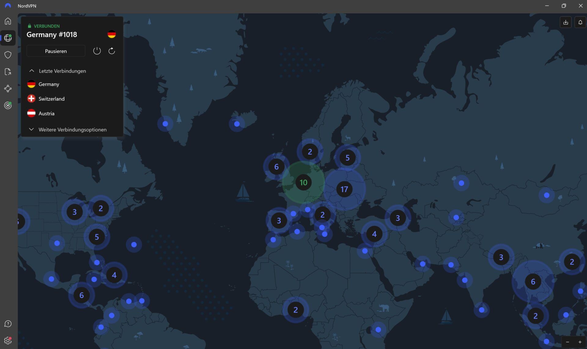 Nordvpn Benutzeroberfläche Rtl Ausland Server Deutschland