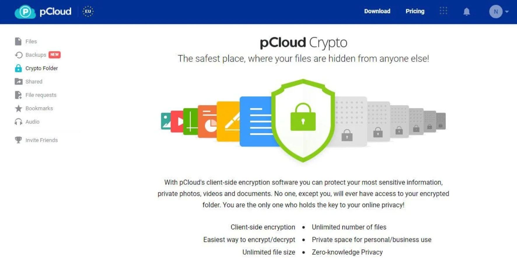 Pcloud Test Crypto Ordner