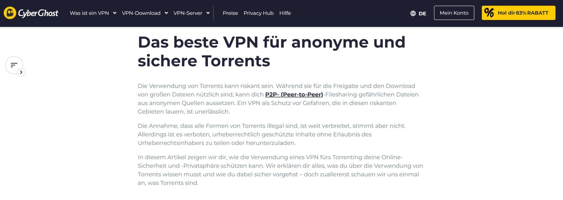 Beste Vpn Torrents Cyberghost