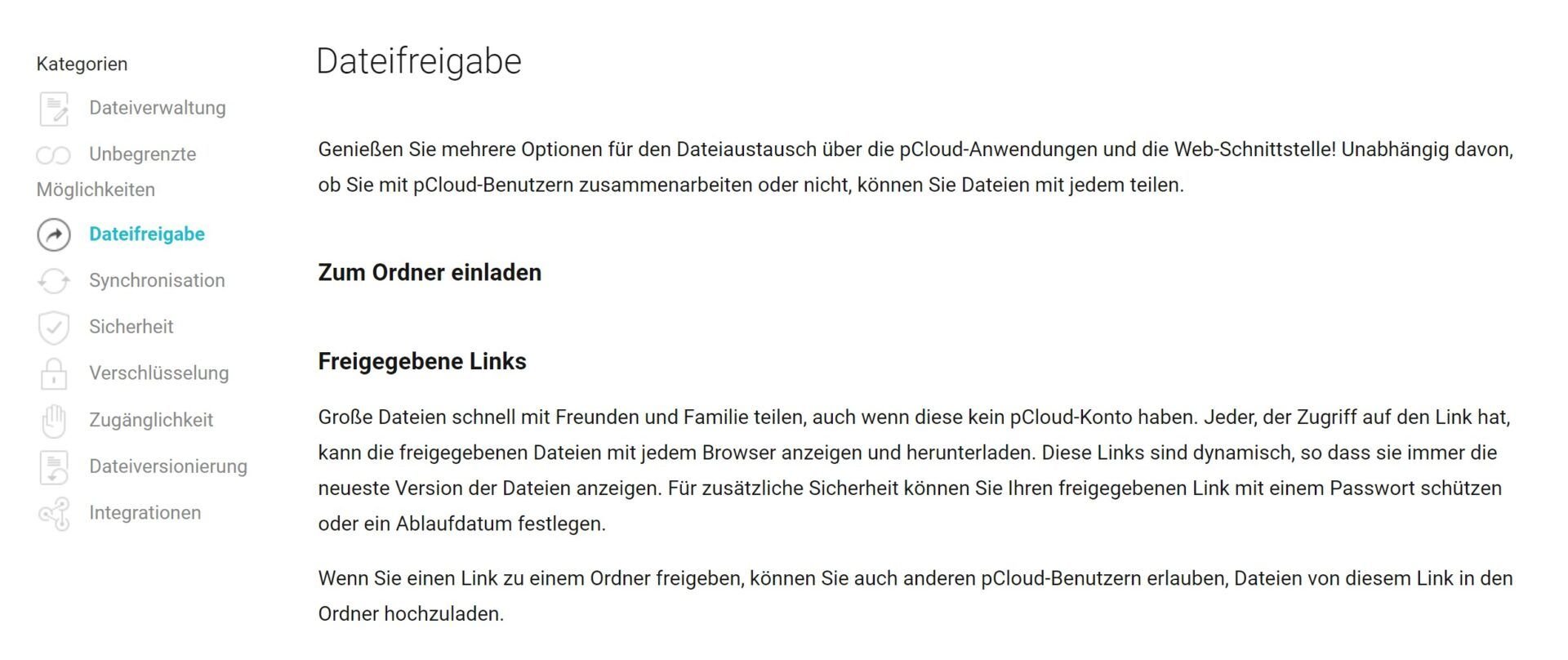 Pcloud Preise Dateifreigabe Filesharing