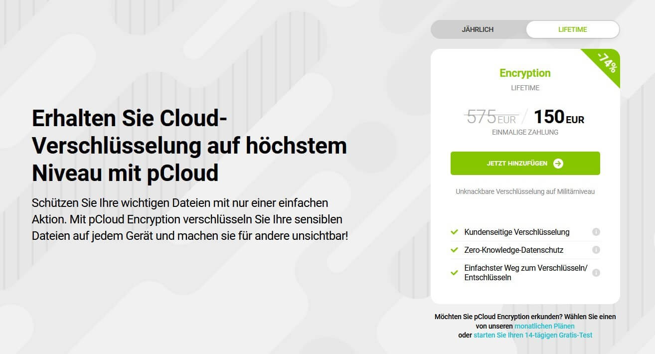 Pcloud Verschlusselung Preise