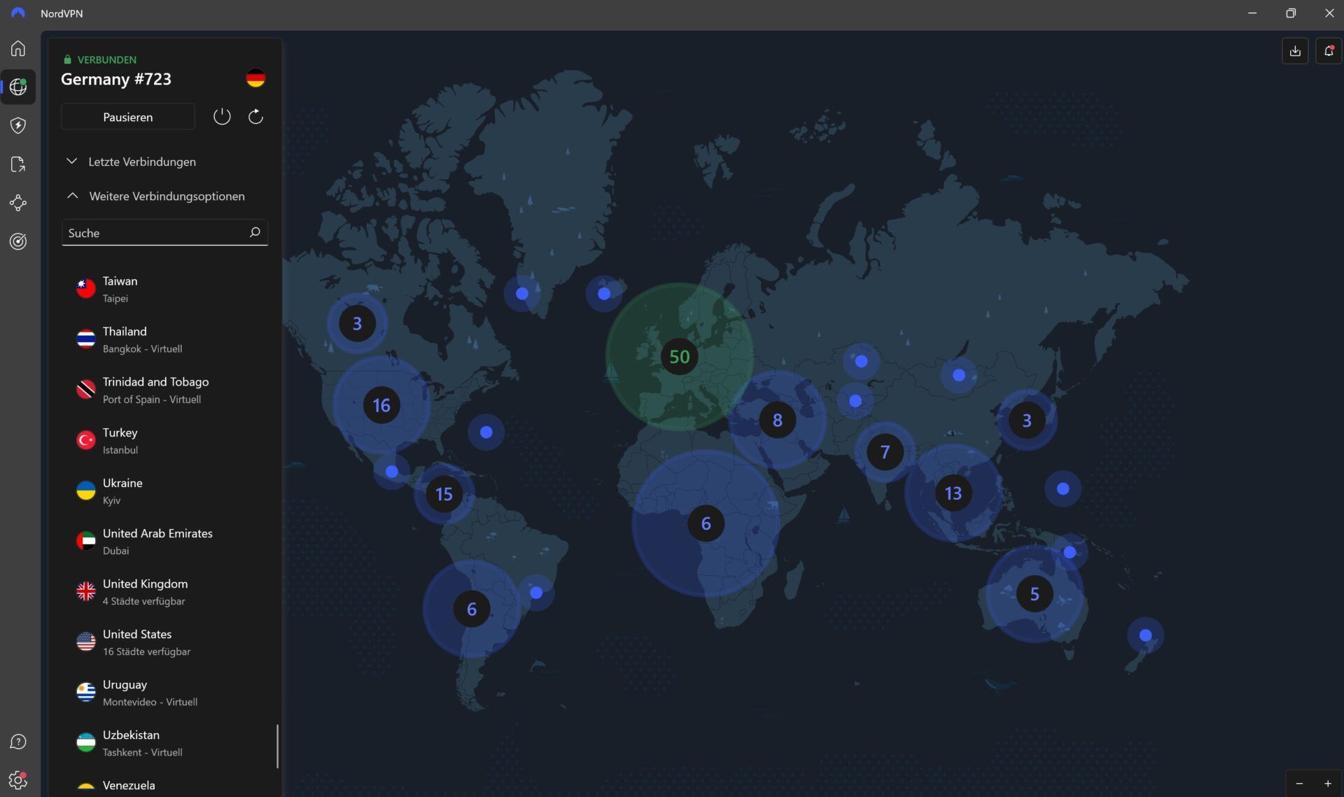 Cyberghost Vs Nordvpn Anwendung Benutzeroberfläche Nordvpn