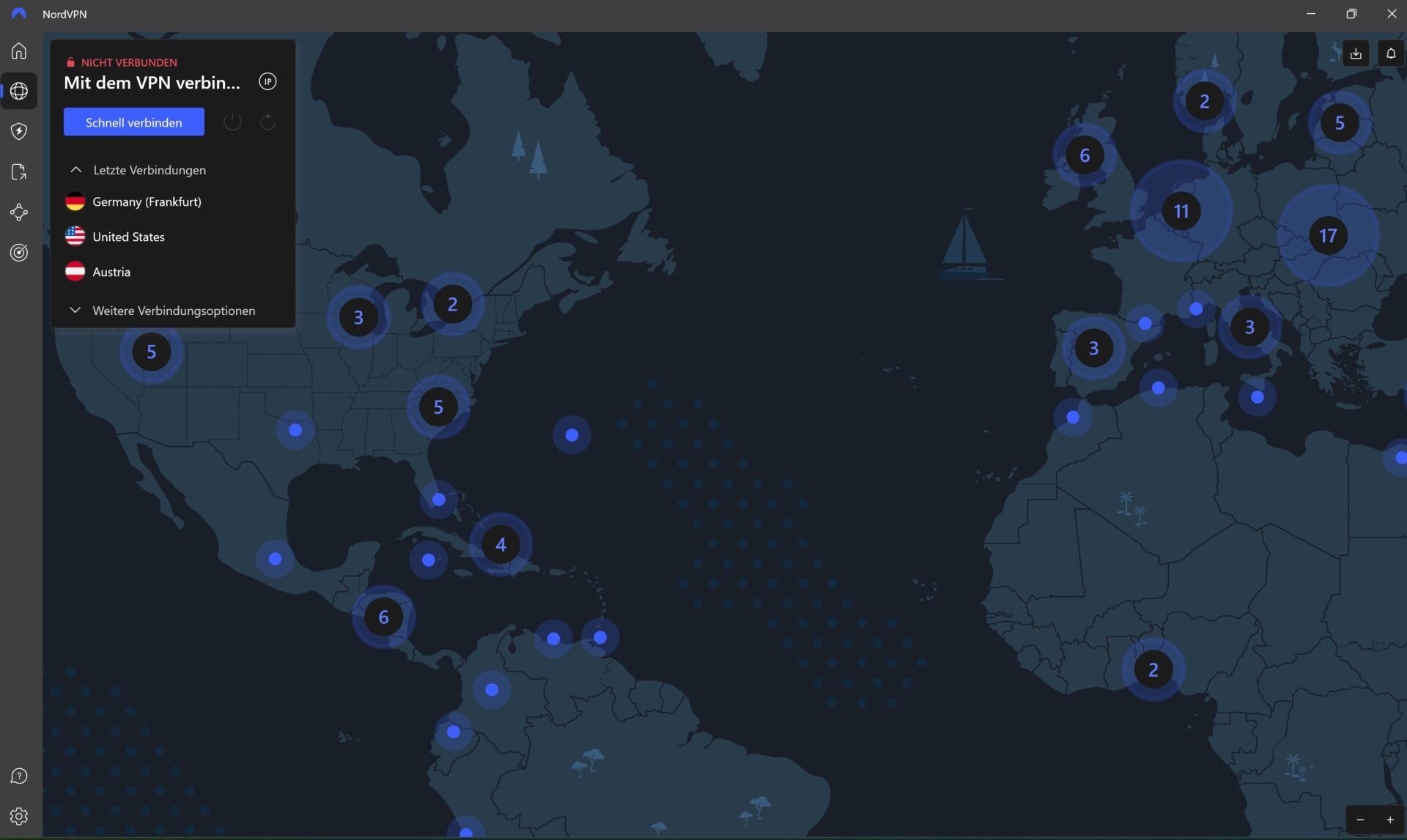 Netflix Japan Ausland Streamen Nordvpn Benutzeroberfläche