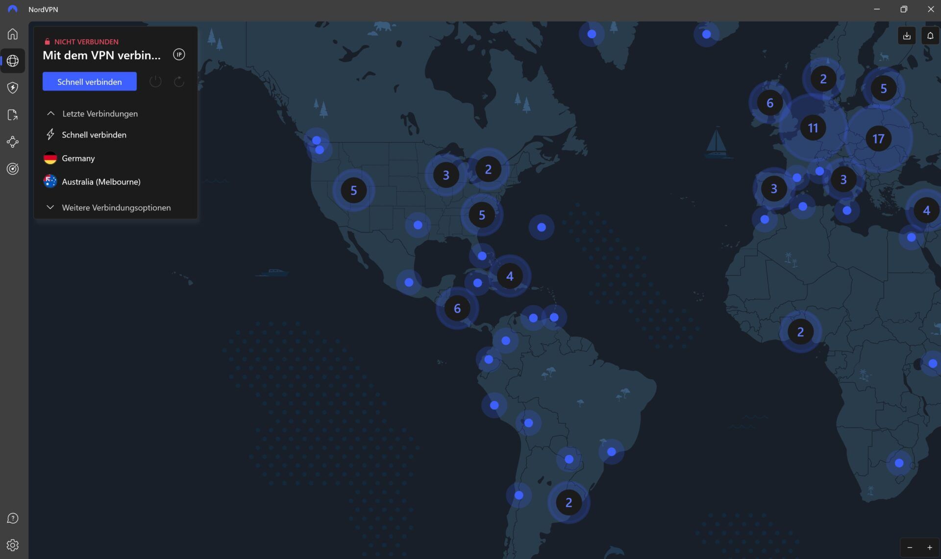 Proton Vpn Vs Nordvpn Vergleich Test Benutzeroberfläche Nordvpn