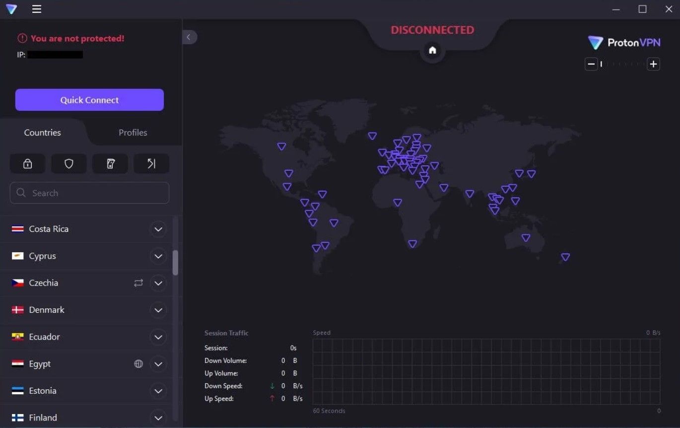 Proton Vpn Vs Nordvpn Vergleich Test Benutzeroberfläche Proton Vpn