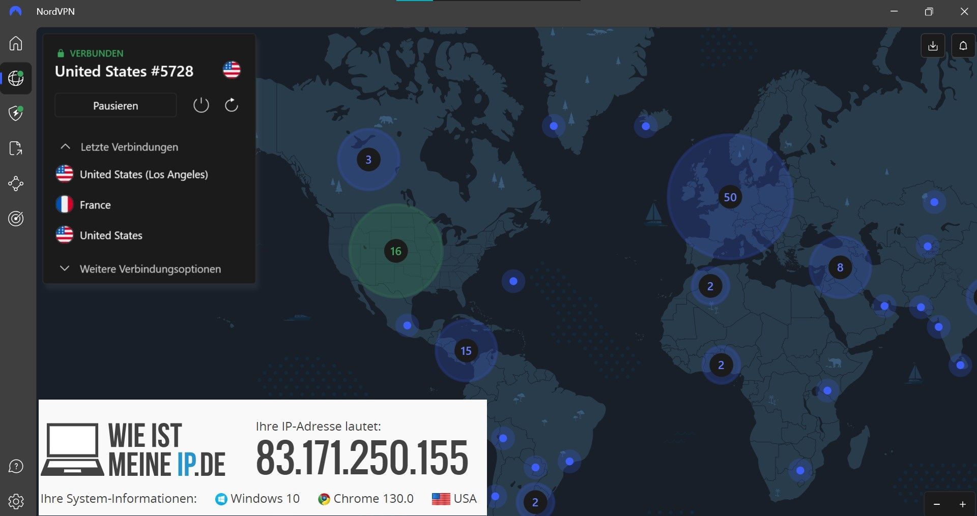 Beste Vpn Ip Adresse ändern Usa Verbunden Nordvpn