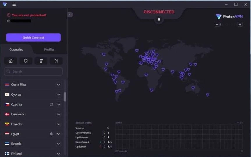 Expressvpn Vs Proton Vpn Benutzeroberfläche Proton Vpn