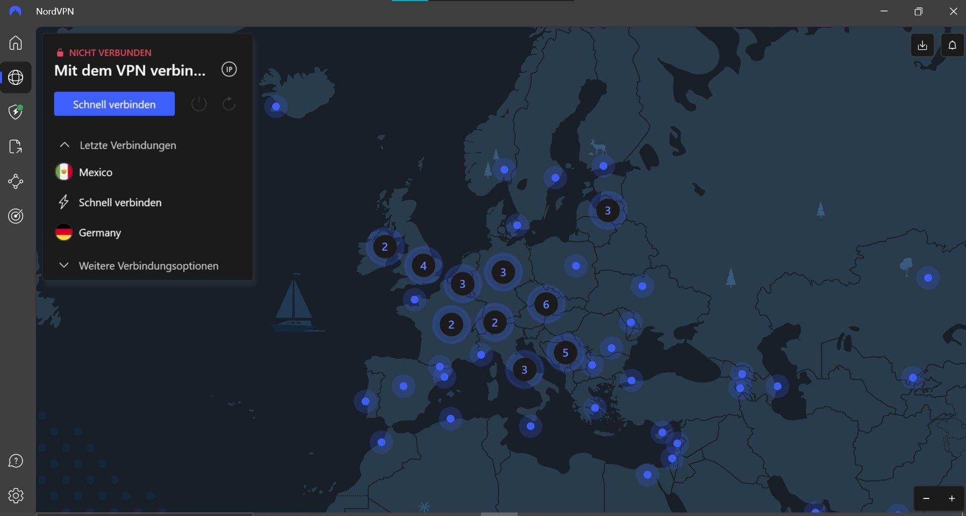 Nordvpn Discord Entsperren Türkei Benutzeroberfläche