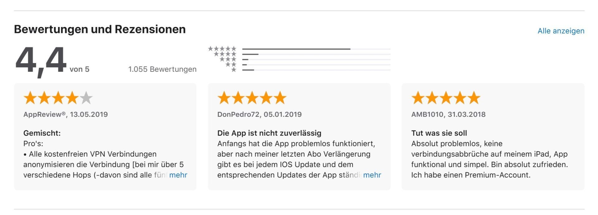 Test Bewertung Hide.me Review Apple Store