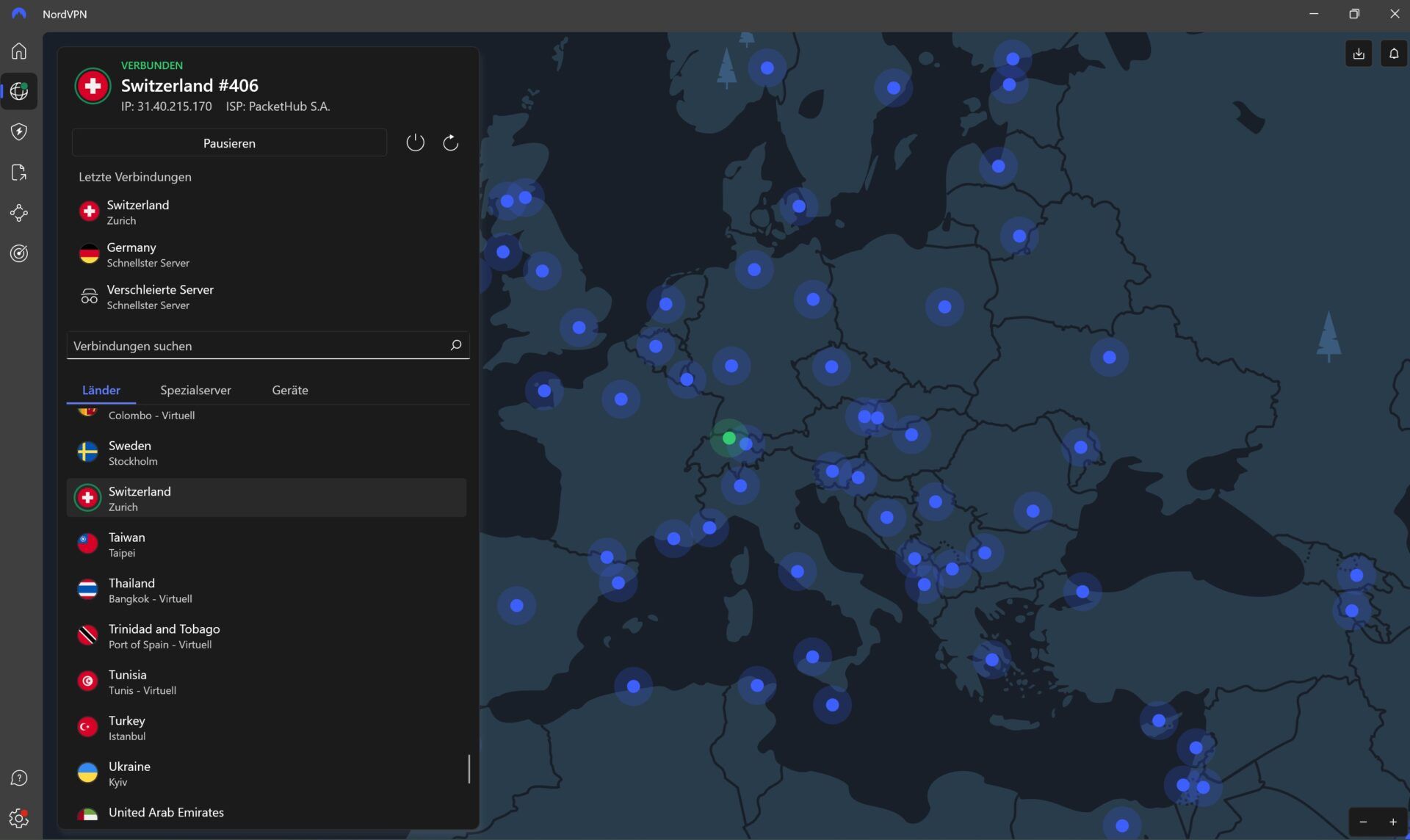 Zattoo Schweiz Ausland Deutschland Nordvpn Benutzeroberfläche Schweiz