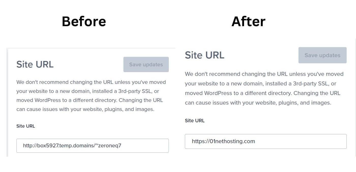 Before and After URL Change