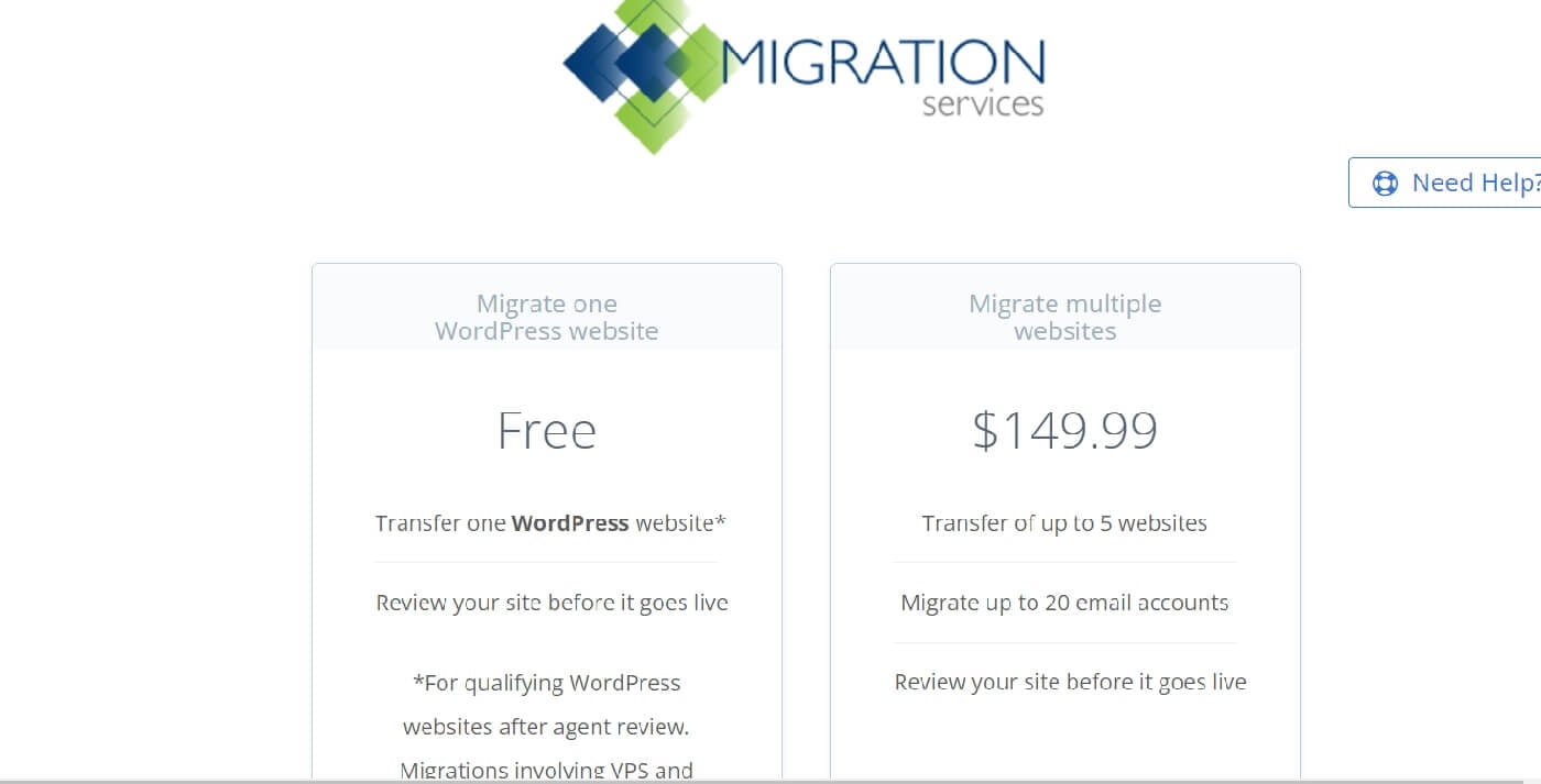 Bluehost Site Migration Service