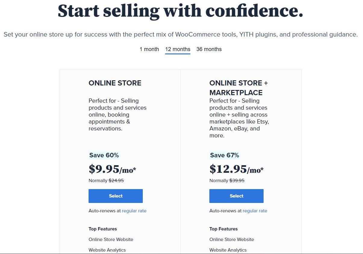 Bluehost Woocommerce Plans