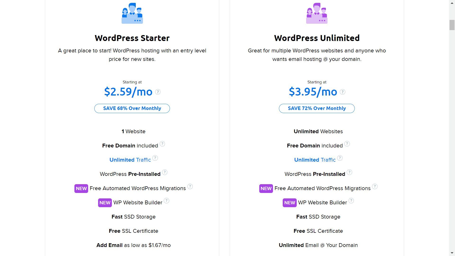 DreamHost WordPress Plans