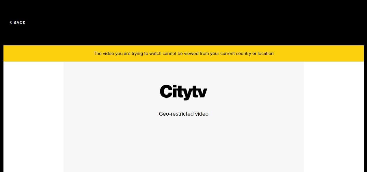 City TV Error