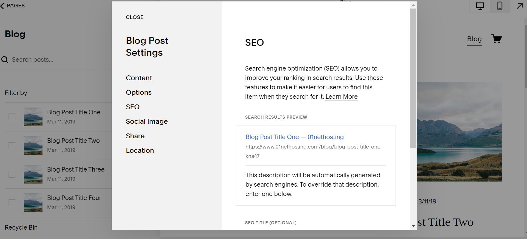 Squarespace SEO Setup