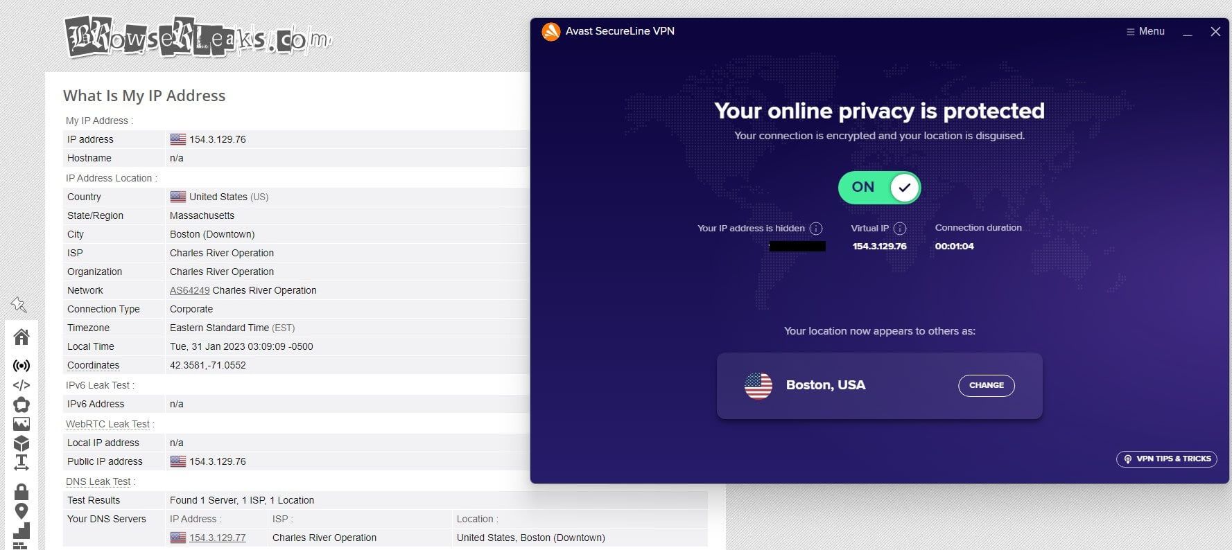 Avast SecureLine VPN IP Leak 2