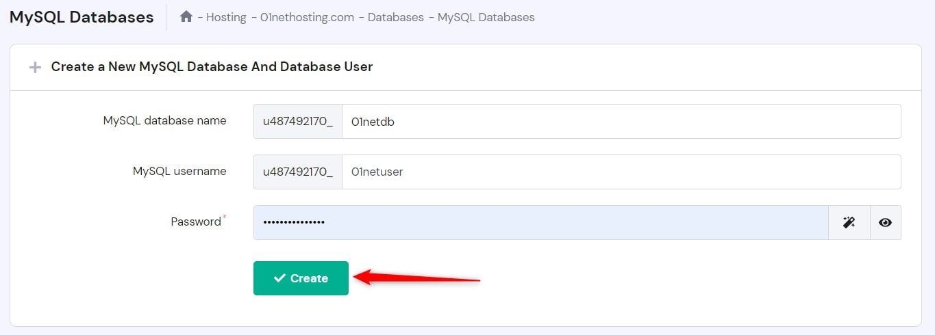 Create Database