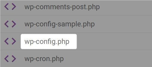 Open the wp-config.php file